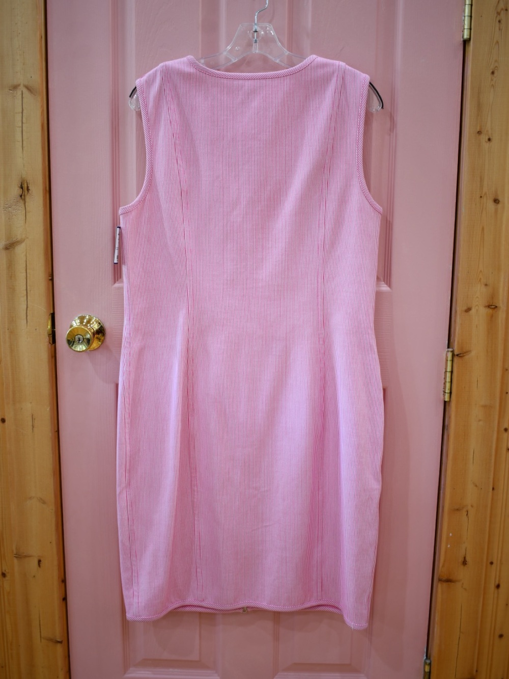 NWT✨ Doncaster Pink Sleeveless Zip-Front Midi Dress 14 - Picture 4 of 6